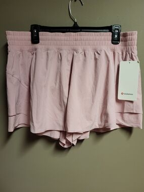 lululemon athletica Shake It Out Blush High-Waist Layered Athletic Shorts